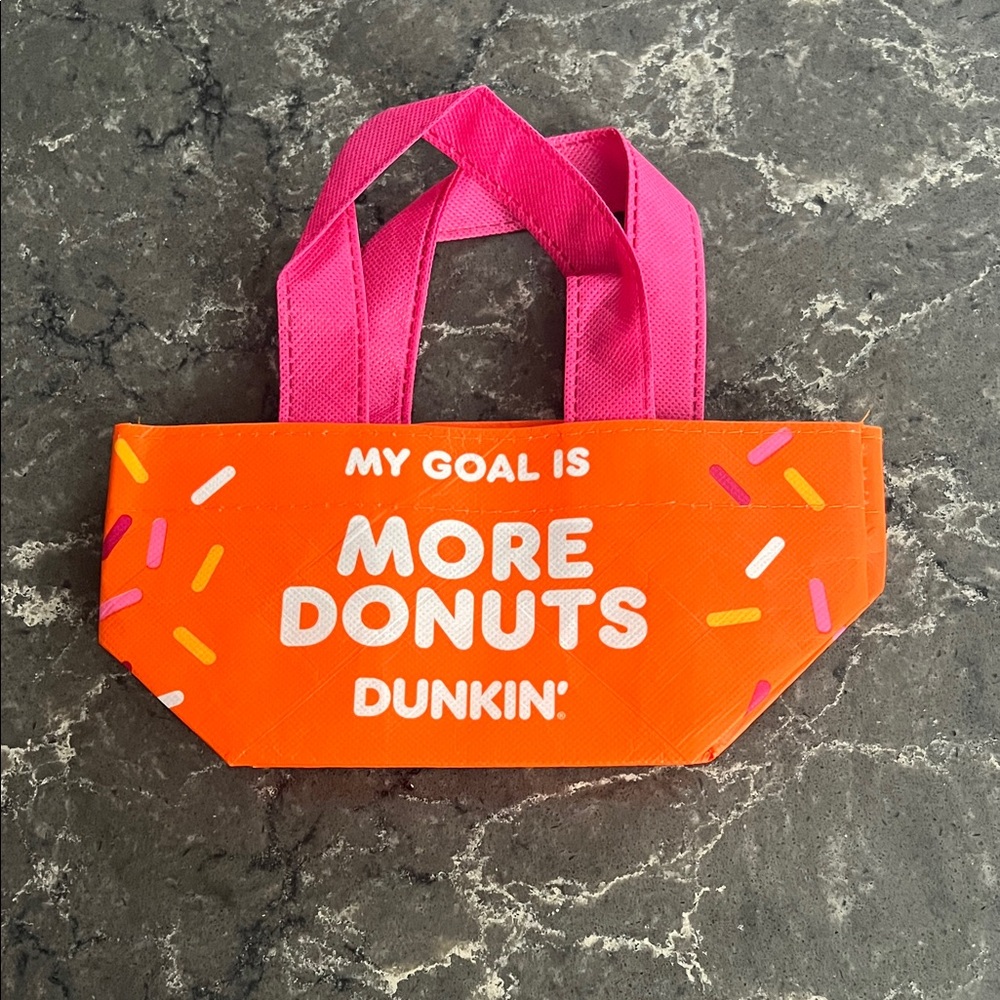 Dunkin' Orange and Pink Tote Bag